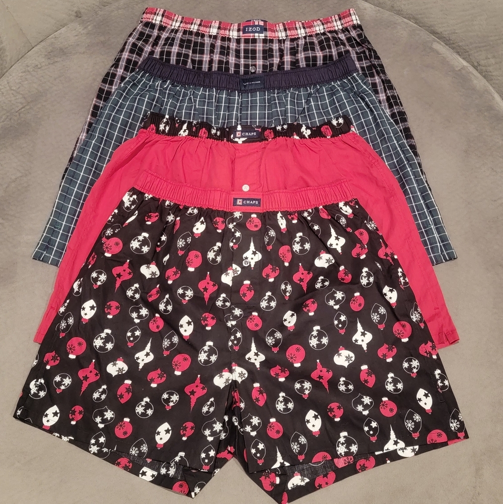 Men's Holiday Boxers with Button Fly Size M-4 boxers …
